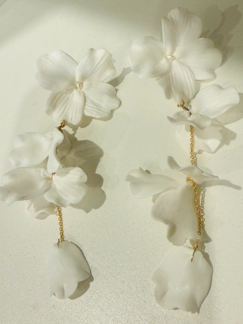 Shashi Bougainvillea Petal Dangling Earrings
